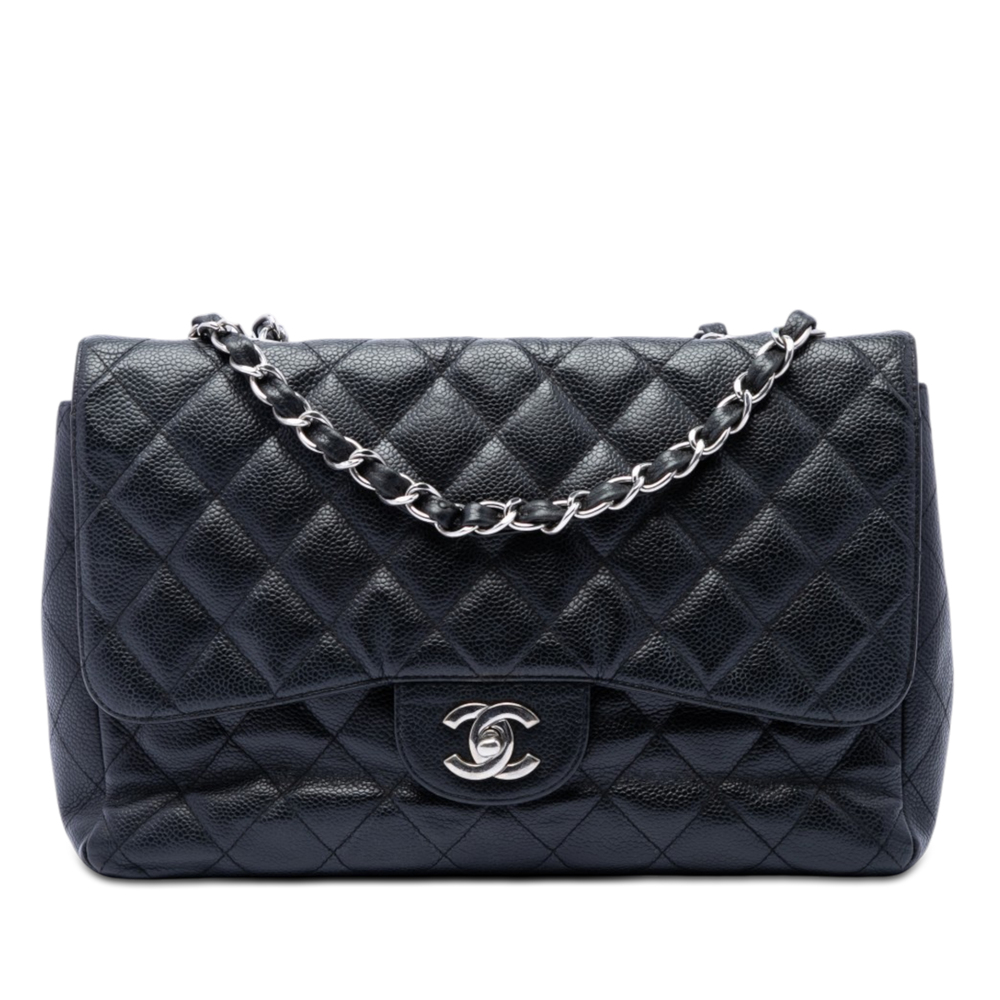 Pre-Loved Chanel Jumbo Classic Caviar Single Flap